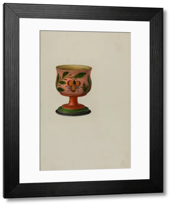 Framed Print : Pa. German Salt Cup, c. 1941. Creator: Charles Henning Framed Print : Pa. German Salt Cup, c. 1941. Creator: Charles Henning