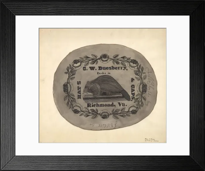 Framed Print : Hat Box - Top, c. 1939. Creator: Mary E Humes Framed Print : Hat Box - Top, c. 1939. Creator: Mary E Humes