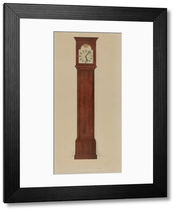 Framed Print : Shaker Clock, c. 1937. Creator: Anne Ger Framed Print : Shaker Clock, c. 1937. Creator: Anne Ger