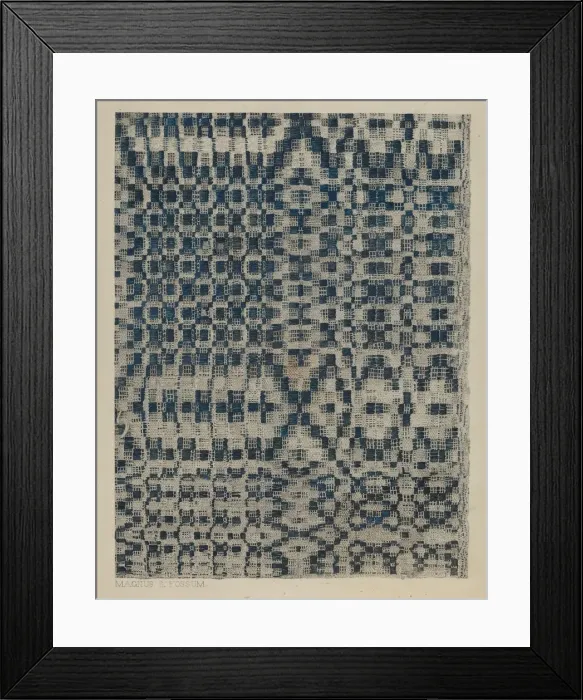 Framed Print : Coverlet, c. 1938. Creator: Magnus S. Fossum Framed Print : Coverlet, c. 1938. Creator: Magnus S. Fossum