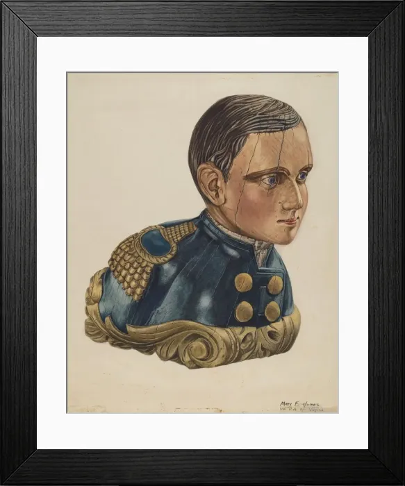 Framed Print : Pilot House Ornament, c. 1939. Creator: Mary E Humes