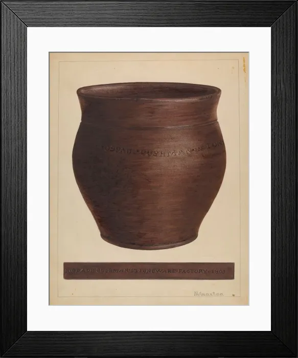 Framed Print : Stoneware Jar, 1935 / 1942. Creator: Nicholas Amantea Framed Print : Stoneware Jar, 1935 / 1942. Creator: Nicholas Amantea