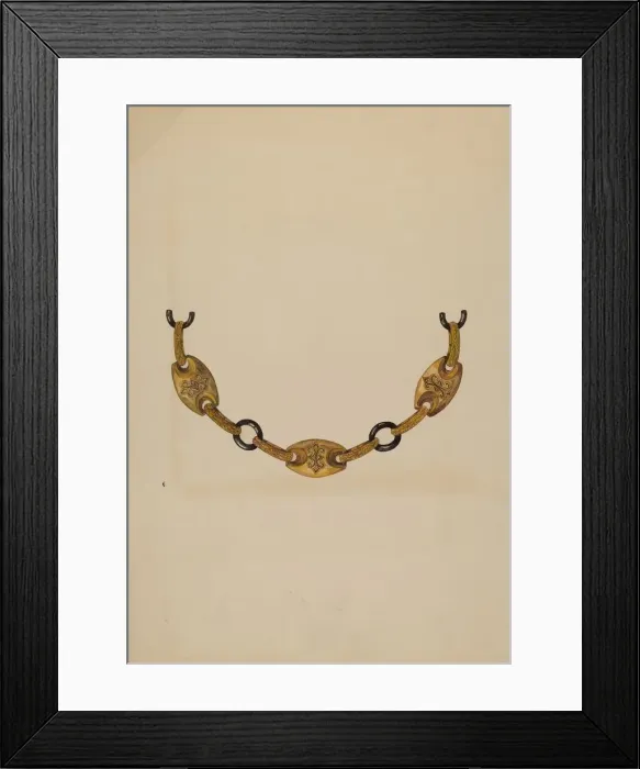 Framed Print : Necklace, c. 1938. Creator: Katherine Hastings Framed Print : Necklace, c. 1938. Creator: Katherine Hastings