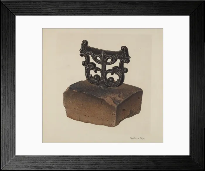 Framed Print : Foot Scraper, c. 1940. Creator: Nicholas Amantea Framed Print : Foot Scraper, c. 1940. Creator: Nicholas Amantea