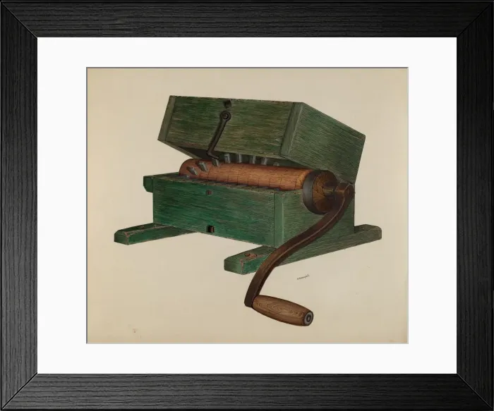 Framed Print : Meat Chopper, c. 1940. Creator: Raymond Manupelli Framed Print : Meat Chopper, c. 1940. Creator: Raymond Manupelli