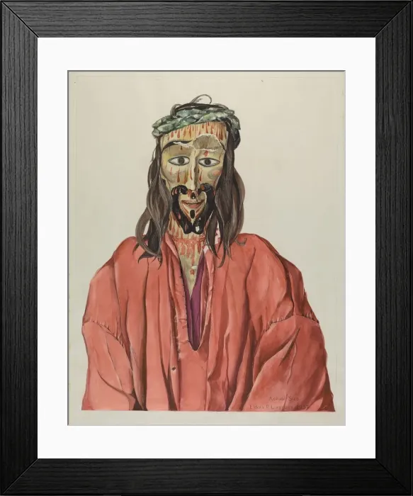 Framed Print : Penitent Christ, 1937. Creator: Eldora P. Lorenzini Framed Print : Penitent Christ, 1937. Creator: Eldora P. Lorenzini