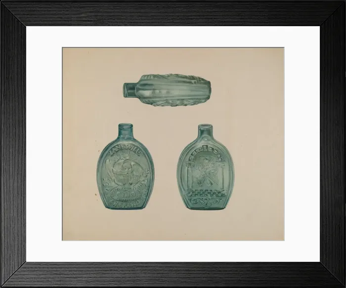 Framed Print : Flask, c. 1940. Creator: Henry Moran Framed Print : Flask, c. 1940. Creator: Henry Moran