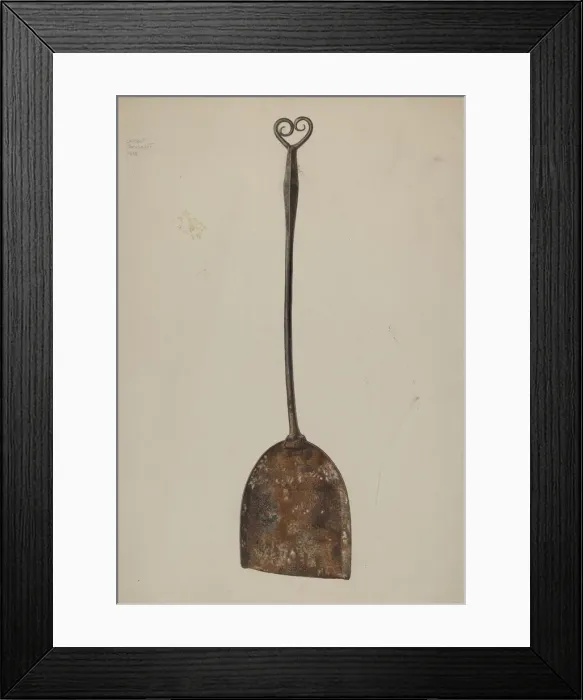 Framed Print : Fireplace Shovel, c. 1942. Creator: Albert Geuppert Framed Print : Fireplace Shovel, c. 1942. Creator: Albert Geuppert