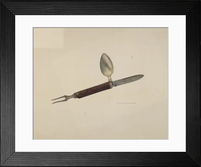Framed Print : Cutlery Kit, c. 1941. Creator: William Ludwig Framed Print : Cutlery Kit, c. 1941. Creator: William Ludwig