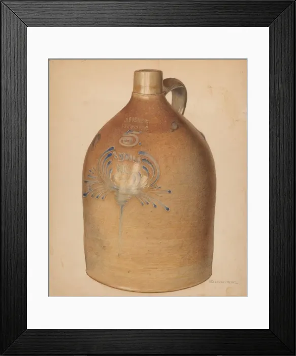 Framed Print : Jug, probably 1937 / 1938. Creator: George Loughridge Framed Print : Jug, probably 1937 / 1938. Creator: George Loughridge