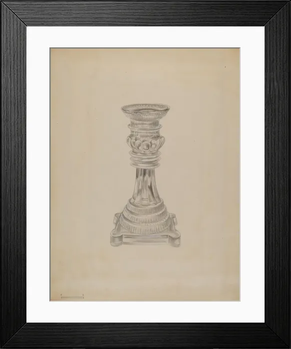 Framed Print : Candlestick, 1935 / 1942. Creator: Gertrude Lemberg Framed Print : Candlestick, 1935 / 1942. Creator: Gertrude Lemberg