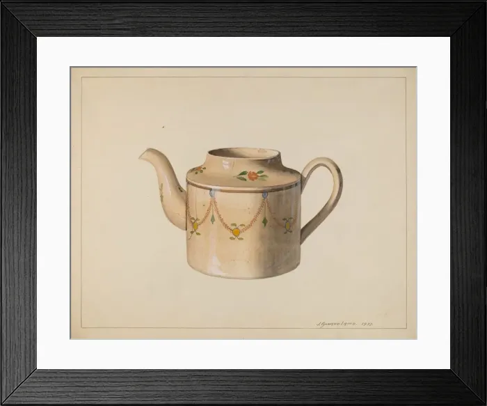 Framed Print : Teapot, 1937. Creator: J. Howard Iams Framed Print : Teapot, 1937. Creator: J. Howard Iams
