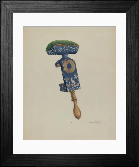 Framed Print : Table Pin Cushion, 1939. Creator: Grace Halpin Framed Print : Table Pin Cushion, 1939. Creator: Grace Halpin