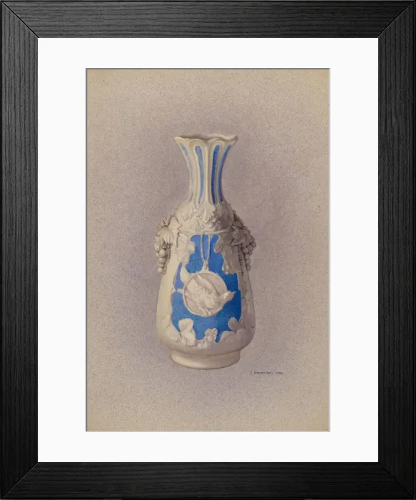 Framed Print : Vase, 1938. Creator: J. Howard Iams Framed Print : Vase, 1938. Creator: J. Howard Iams
