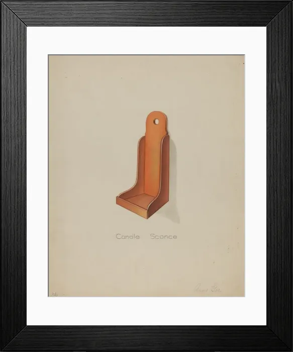 Framed Print : Shaker Candle Sconce, 1935 / 1942. Creator: Anne Ger Framed Print : Shaker Candle Sconce, 1935 / 1942. Creator: Anne Ger
