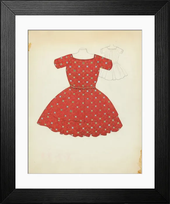 Framed Print : Childs Dress, 1935 / 1942. Creator: Esther Hansen Framed Print : Childs Dress, 1935 / 1942. Creator: Esther Hansen