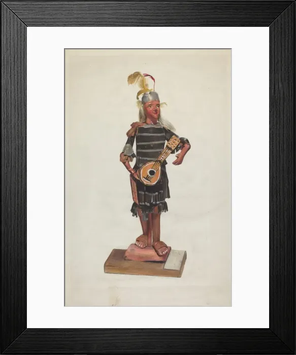 Framed Print : Indian Doll - Winnipeg Brave, 1935 / 1942. Creator: Jane Iverson Framed Print : Indian Doll - Winnipeg Brave, 1935 / 1942. Creator: Jane Iverson