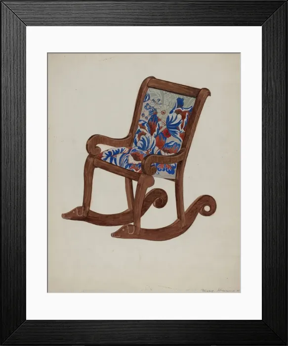 Framed Print : Toy Chair, 1935 / 1942. Creator: Mary E Humes Framed Print : Toy Chair, 1935 / 1942. Creator: Mary E Humes