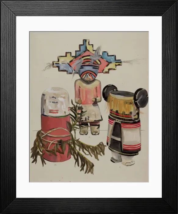 Framed Print : Kachina Doll, 1935 / 1942. Creator: Jane Iverson Framed Print : Kachina Doll, 1935 / 1942. Creator: Jane Iverson