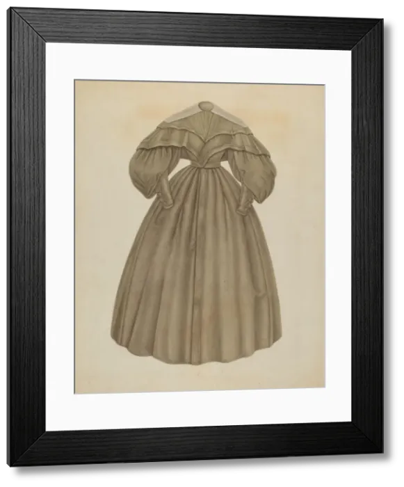 Framed Print : Dress, c. 1937. Creator: Gertrude Lemberg Framed Print : Dress, c. 1937. Creator: Gertrude Lemberg