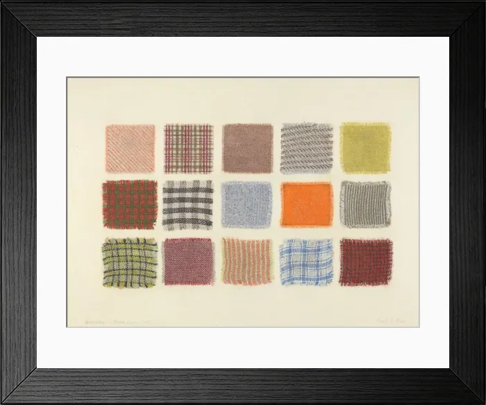 Framed Print : Factory Cloth Samples, 1935 / 1942. Creator: Frank J Mace Framed Print : Factory Cloth Samples, 1935 / 1942. Creator: Frank J Mace