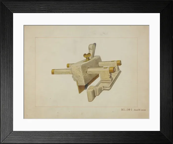 Framed Print : Ivory Carpenters Plane, c. 1937. Creator: James M. Lawson Framed Print : Ivory Carpenters Plane, c. 1937. Creator: James M. Lawson