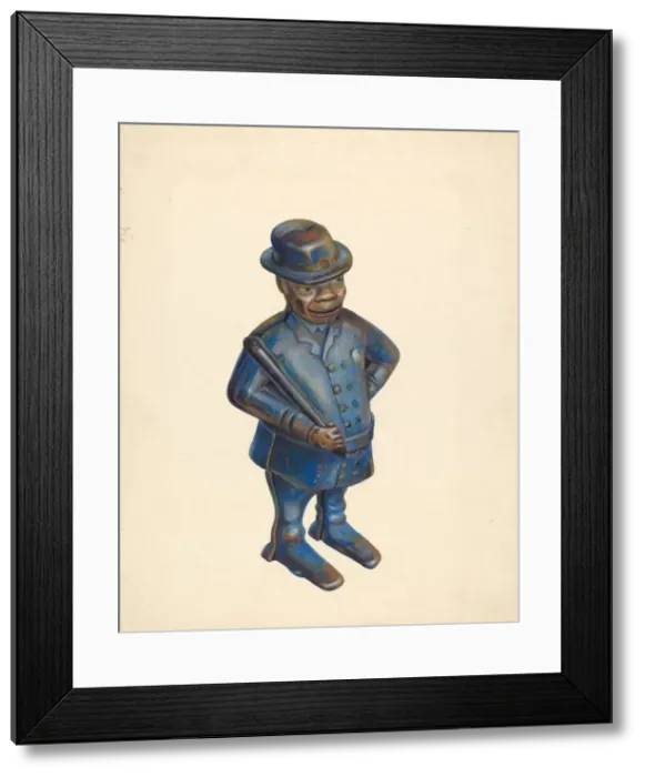 Framed Print : Toy Bank: Policeman, c. 1939. Creator: Walter Hochstrasser Framed Print : Toy Bank: Policeman, c. 1939. Creator: Walter Hochstrasser