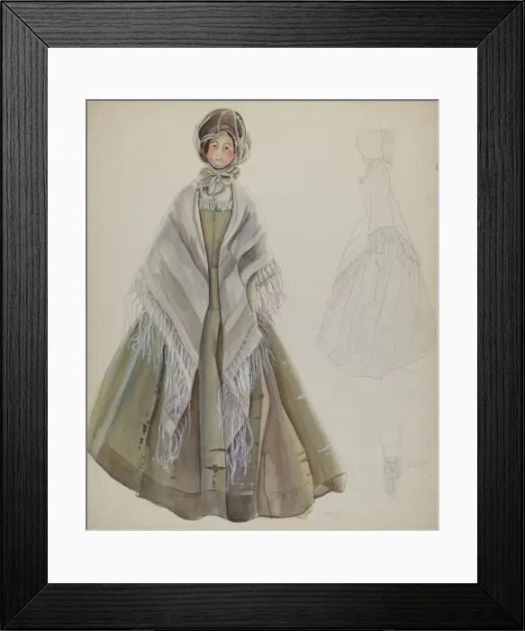 Framed Print : Quaker Doll, 1935 / 1942. Creator: Gwyneth King Framed Print : Quaker Doll, 1935 / 1942. Creator: Gwyneth King