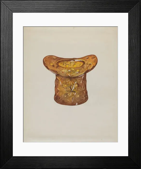 Framed Print : Amber Glass Hat, c. 1936. Creator: Katherine Hastings Framed Print : Amber Glass Hat, c. 1936. Creator: Katherine Hastings