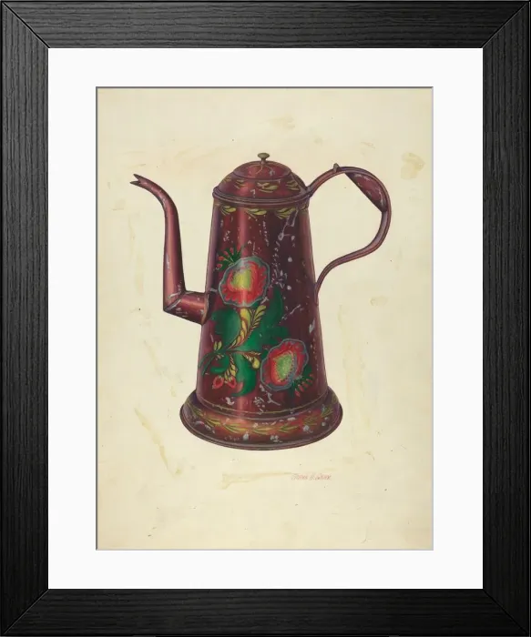 Framed Print : Tin Teapot, c. 1939. Creator: Frank Gray Framed Print : Tin Teapot, c. 1939. Creator: Frank Gray