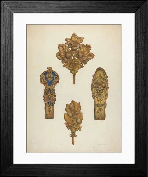 Framed Print : Tie-back, c. 1939. Creator: Harry Jennings Framed Print : Tie-back, c. 1939. Creator: Harry Jennings
