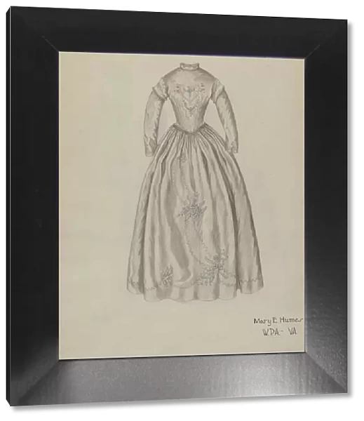 Wedding Dress, c. 1939. Creator: Mary E Humes