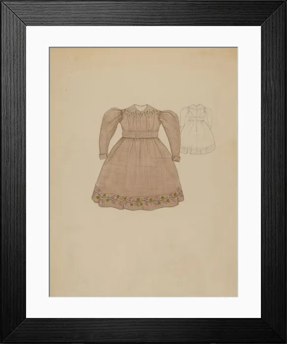 Framed Print : Childs Dress, c. 1936. Creator: Dorothy Gernon Framed Print : Childs Dress, c. 1936. Creator: Dorothy Gernon
