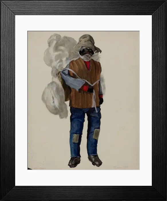 Framed Print : Costume Doll, c. 1936. Creator: Jane Iverson Framed Print : Costume Doll, c. 1936. Creator: Jane Iverson