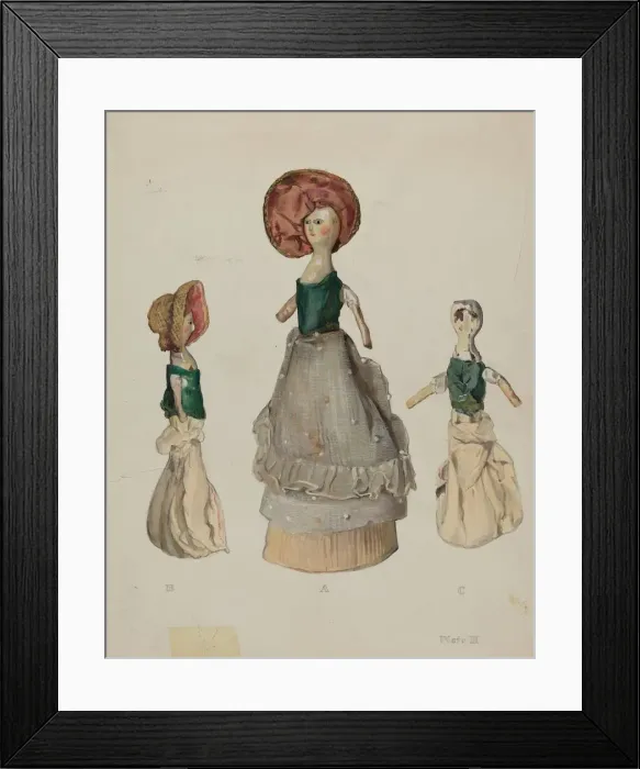 Framed Print : Doll, c. 1936. Creator: Jane Iverson Framed Print : Doll, c. 1936. Creator: Jane Iverson