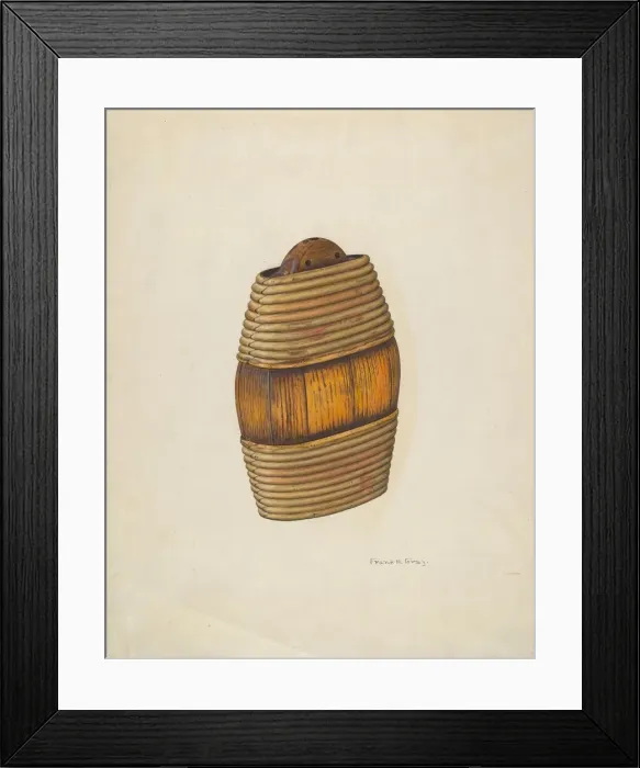 Framed Print : Willow-Bound Flask, c. 1940. Creator: Frank Gray Framed Print : Willow-Bound Flask, c. 1940. Creator: Frank Gray