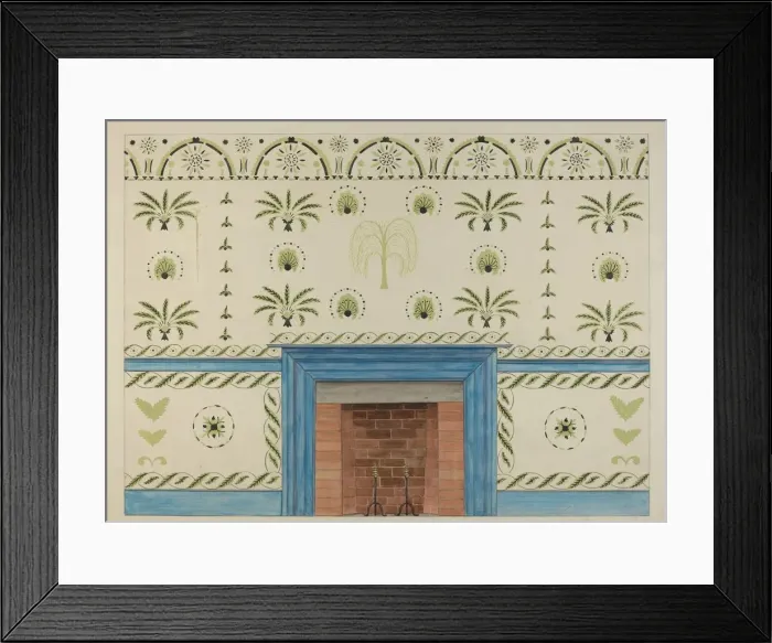 Framed Print : Wall Stencil, c. 1936. Creator: Ray Holden Framed Print : Wall Stencil, c. 1936. Creator: Ray Holden