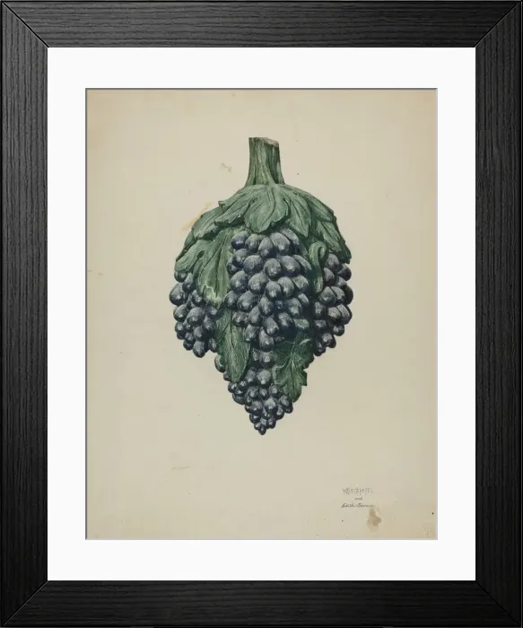 Framed Print : Wine Shop Emblem, c. 1940. Creator: William Kieckhofel Framed Print : Wine Shop Emblem, c. 1940. Creator: William Kieckhofel