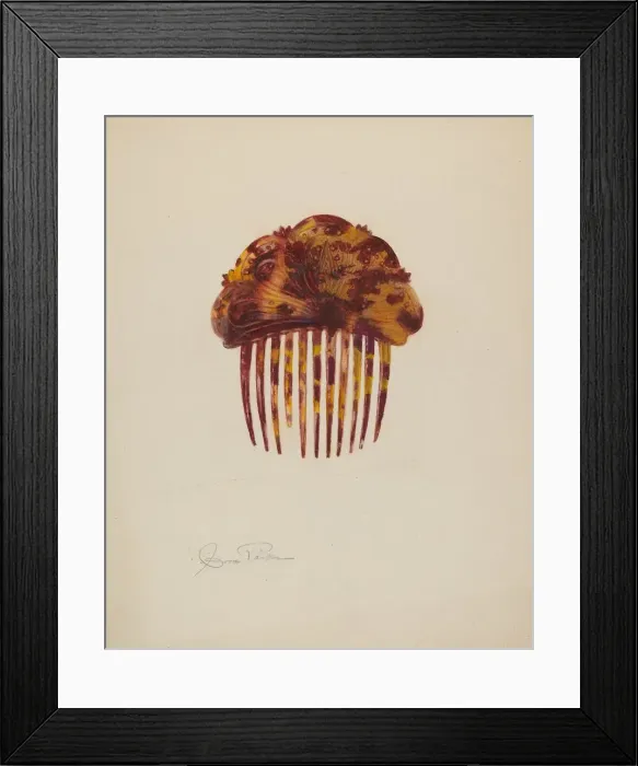 Framed Print : Comb, c. 1940. Creator: Cora Parker Framed Print : Comb, c. 1940. Creator: Cora Parker