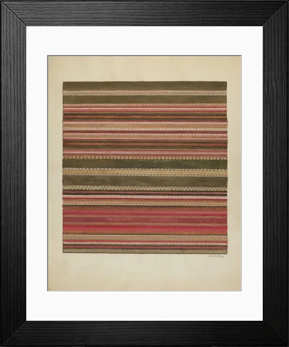 Framed Print : Handwoven Carpet, c. 1936. Creator: Jules Lefevere Framed Print : Handwoven Carpet, c. 1936. Creator: Jules Lefevere