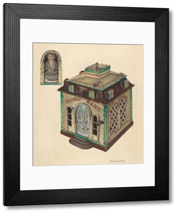 Framed Print : Home Bank, c. 1937. Creator: Frank Gray Framed Print : Home Bank, c. 1937. Creator: Frank Gray