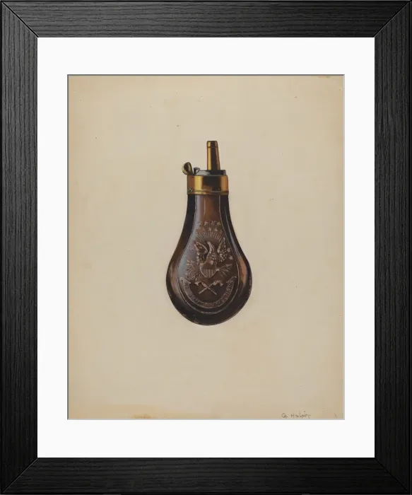 Framed Print : Powder Horn, c. 1937. Creator: Grace Halpin Framed Print : Powder Horn, c. 1937. Creator: Grace Halpin