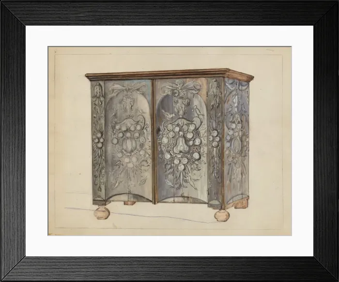 Framed Print : Cabinet, c. 1953. Creator: Isadore Goldberg Framed Print : Cabinet, c. 1953. Creator: Isadore Goldberg