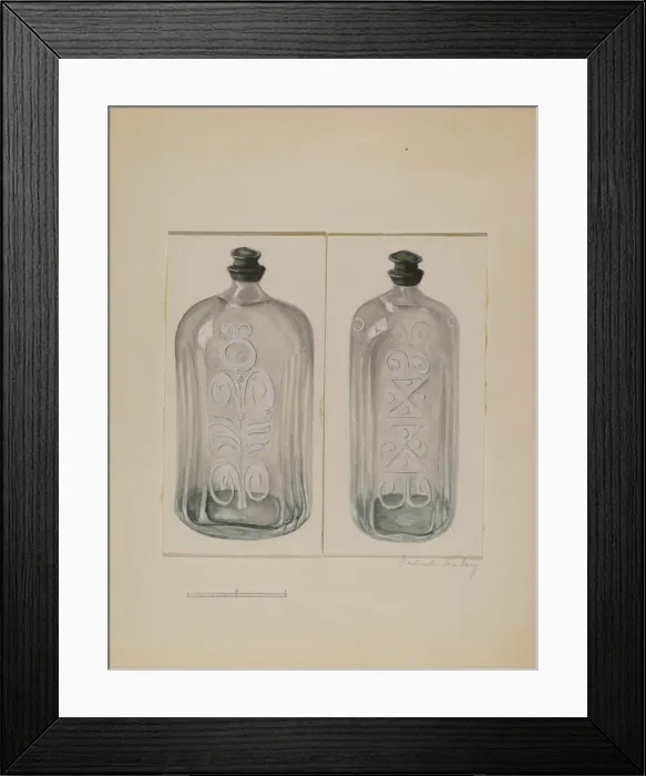 Framed Print : Cordial Bottle, c. 1936. Creator: Gertrude Lemberg Framed Print : Cordial Bottle, c. 1936. Creator: Gertrude Lemberg