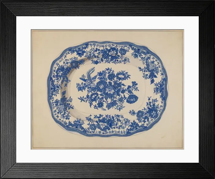 Framed Print : Plate, probably 1937. Creator: Katherine Hastings Framed Print : Plate, probably 1937. Creator: Katherine Hastings