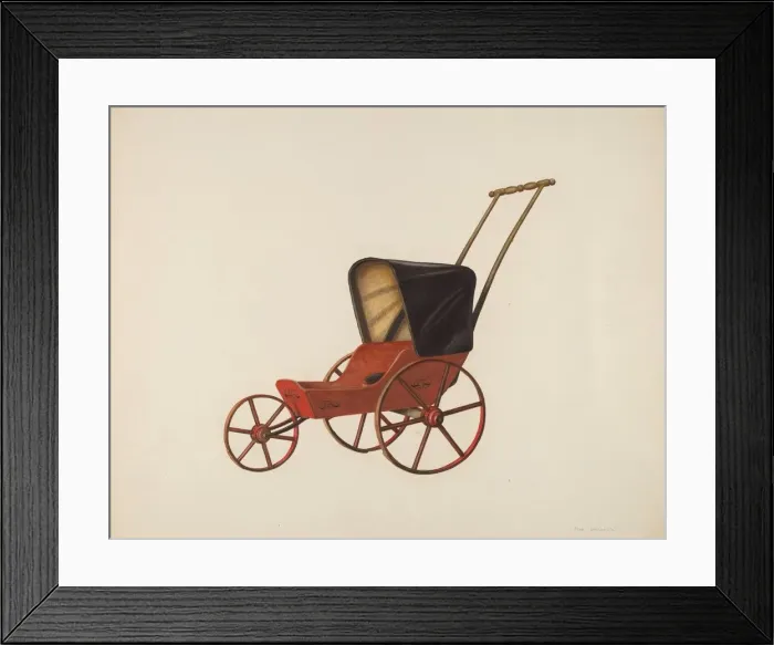 Framed Print : Baby Carriage, 1935 / 1942. Creator: Fred Hassebrock Framed Print : Baby Carriage, 1935 / 1942. Creator: Fred Hassebrock