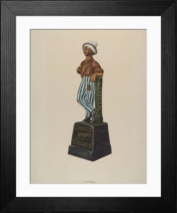 Framed Print : Cigar Store Figure, 1935 / 1942. Creator: Einar Heiberg Framed Print : Cigar Store Figure, 1935 / 1942. Creator: Einar Heiberg