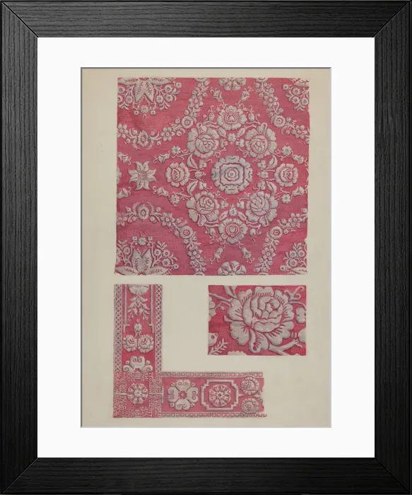 Framed Print : Coverlet, c. 1940. Creator: Betty Jacob Framed Print : Coverlet, c. 1940. Creator: Betty Jacob