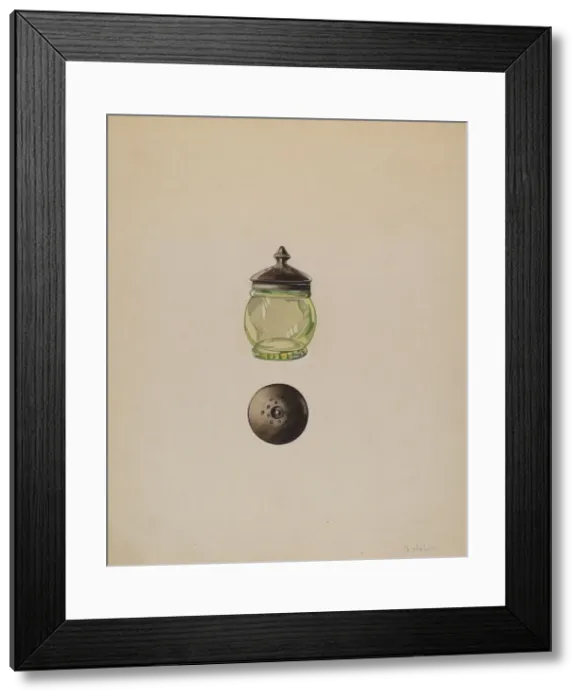 Framed Print : Salt Cellar, c. 1937. Creator: Grace Halpin Framed Print : Salt Cellar, c. 1937. Creator: Grace Halpin