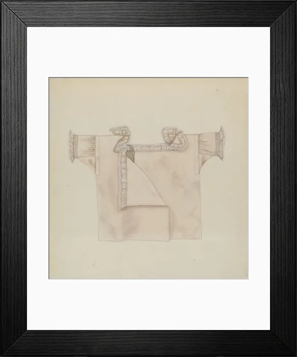 Framed Print : Infants Shirt, c. 1937. Creator: Mary E Humes Framed Print : Infants Shirt, c. 1937. Creator: Mary E Humes
